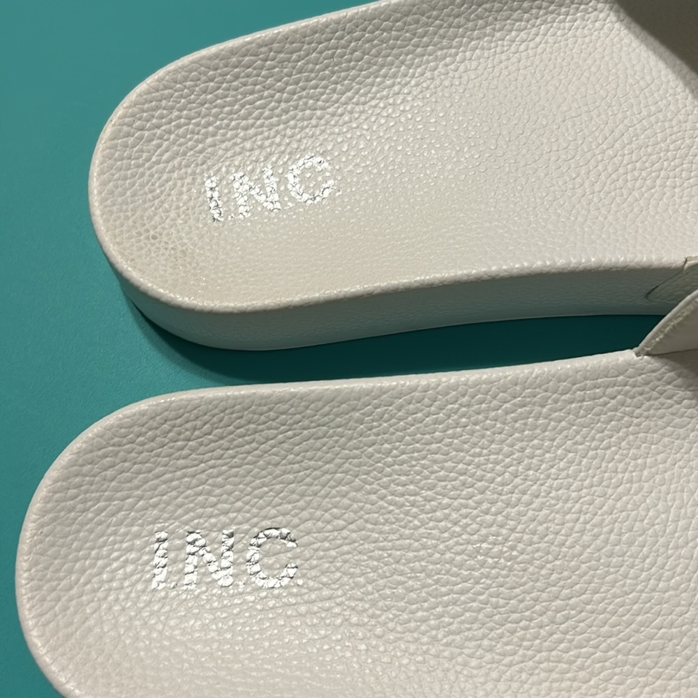 White Slide Sandals - Picture 3 of 7